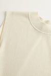 SWAYING/KNIT Silk Cashmere Back Slit Long Vest SW24SS1T17 White